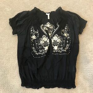 Joie Black Blouse Size Small